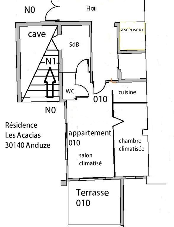 Appartement 10 Des Acacias Anduze Habitación foto